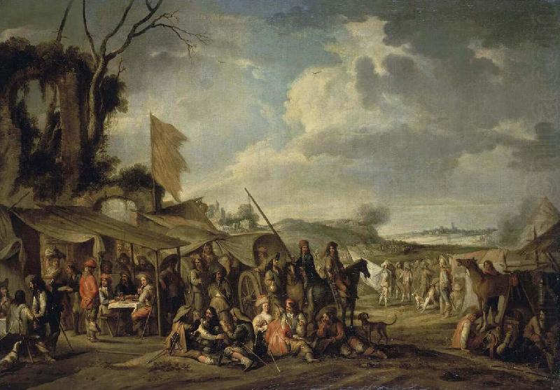 Cornelis de Wael A Camp by the Ruins china oil painting image
